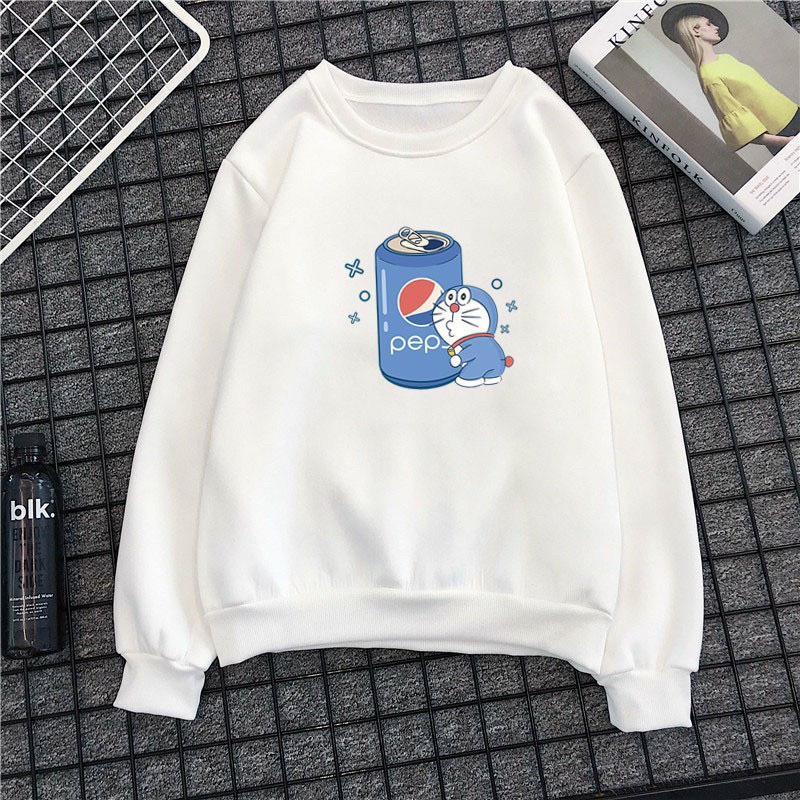 ÁO SWEATER NỈ UNISEX IN LON NƯỚC CỰC ĐẸP PHOM NAM NỮ ĐỀU MẶC ĐƯỢC