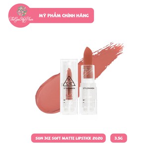 Son Thỏi 3CE Soft Matte Lipstick 3.5g - Clear Layer Edition Vỏ Trong Suốt