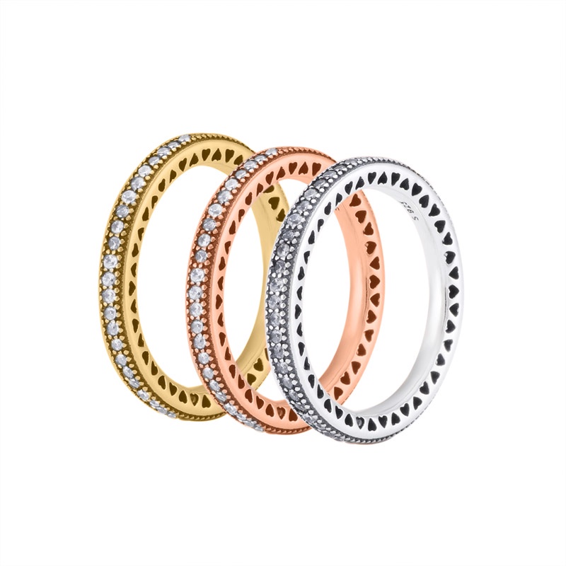 Fanpandora di 925 silver PDORA heart index finger ring Dora elegant fashion love ring for girlfriend