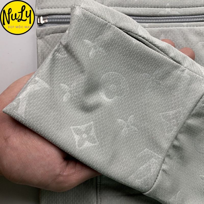 Áo chống nắng nam nữ dập vân LV vải umi co giãn 4 chiều