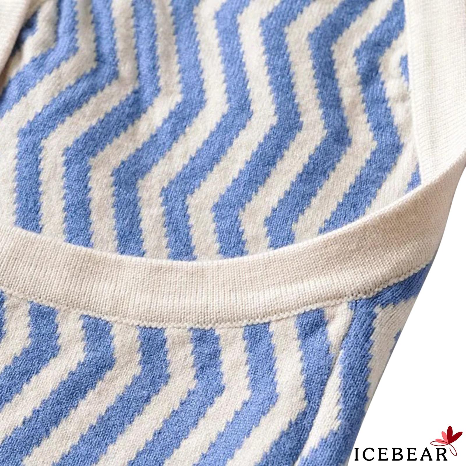 Áo Dệt Kim Nữ Không Tay Cổ Chữ V Viền Cổ Lượn Sóng | BigBuy360 - bigbuy360.vn