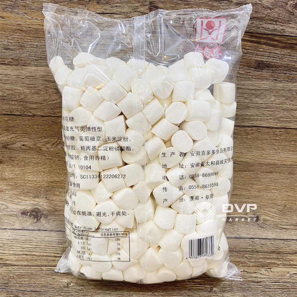 Kẹo xốp Marshmallow trắng, kẹo nougat trắng 1kg