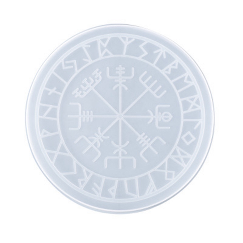 Set 2 Khuôn Silicon Epoxy Resin Biểu Tượng Runes Cho Bàn Chơi Game Viking