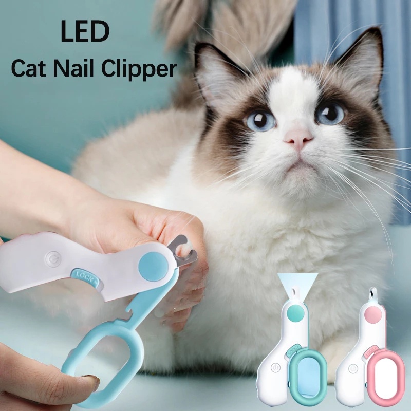 Dụng Cụ Cắt Móng Chân Mèo Có Đèn LED Chuyên Nghiệp Cho Thú Cưng