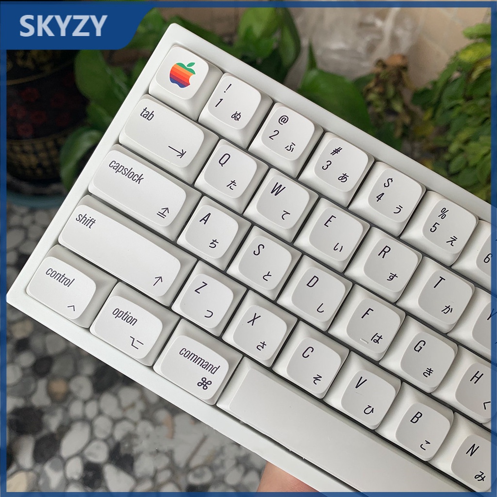 PBT Keycap XDA Cấu hình Hyper White Nhật Bản Dye Thăng hoa Bàn phím cơ học Keycap 124 Phím