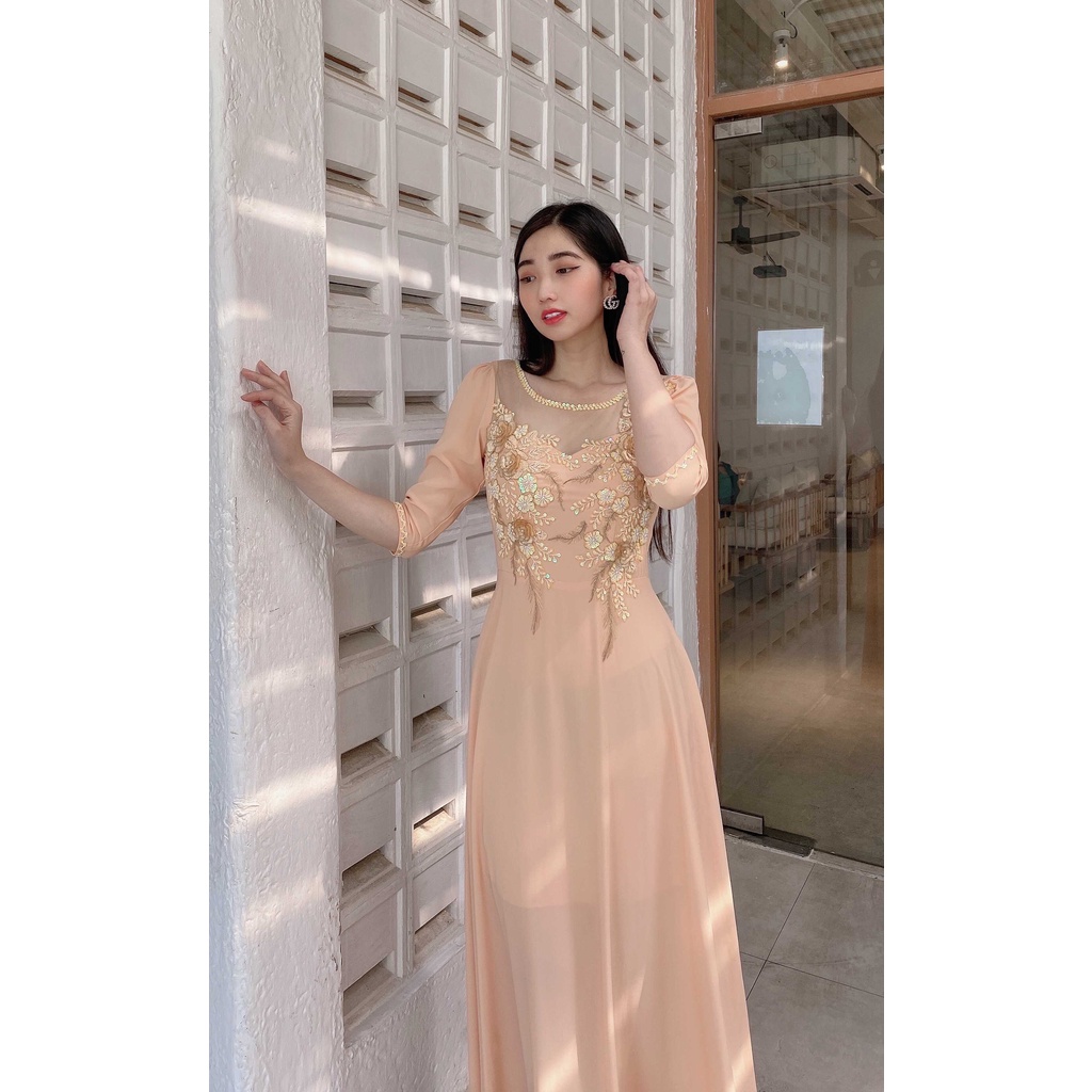 đầm dạ trung niên nữ cao cấp, thiết kế sang trọng cho phái nữ