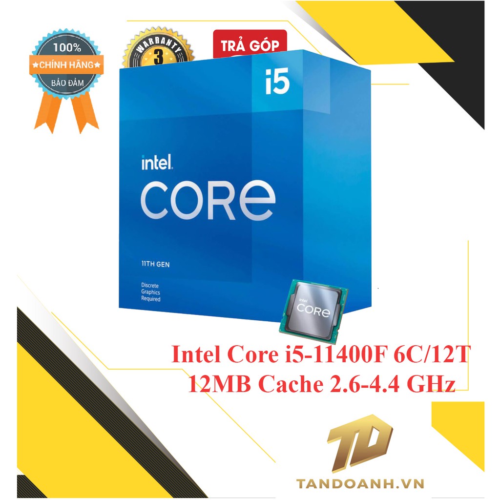 BỘ VI XỬ LÝ Intel Core i5-11400F 6C/12T 12MB Cache 2.60 GHz Upto 4.40 GHz- Chưa tích hợp GPU (CHÍNH HÃNG/NHẬP KHẨU) | BigBuy360 - bigbuy360.vn