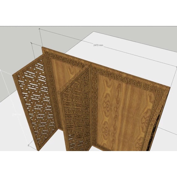 VÁCH NGĂN CNC MẪU 2 PHÒNG THỜ