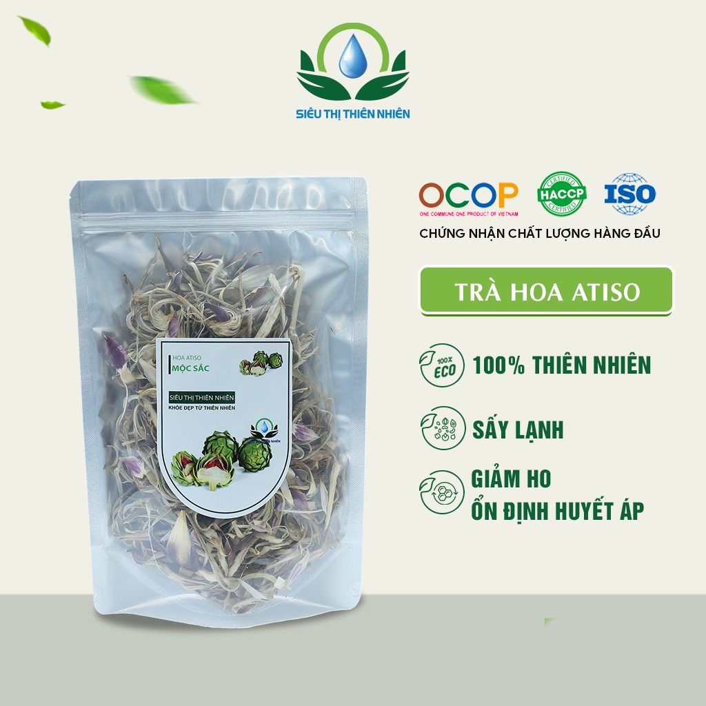 Trà Nụ Hoa Atiso Sấy Khô SIÊU THỊ THIÊN NHIÊN Hỗ Trợ Giảm Đau Họng Ổn Định Huyết Áp, Giúp Tiêu Hóa Tốt Hơn Túi 500G
