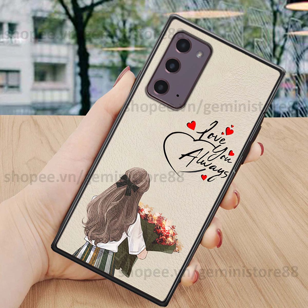Ốp Samsung Note 20 in hình cô gái be happy trẻ trung cá tính năng động