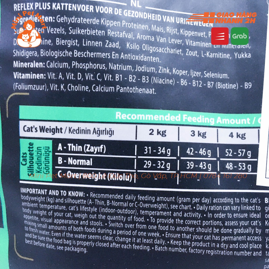 [1,5kg] Thức ăn hạt cho mèo bị bệnh tiết niệu REFLEX PLUS URINARY 1,5kg - Vị thịt gà