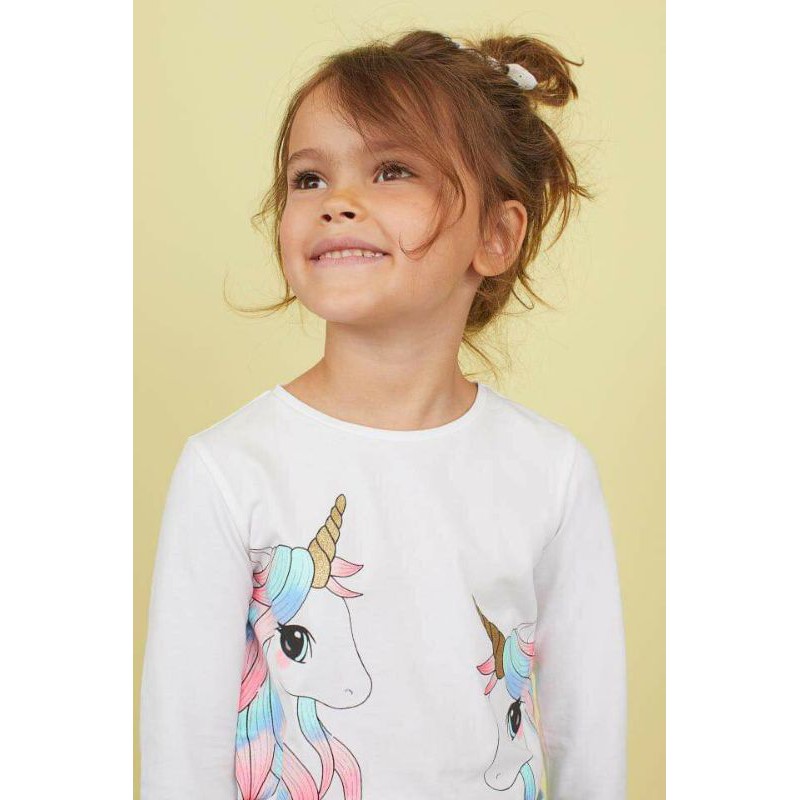 Áo tay dài unicon H&M bé gái