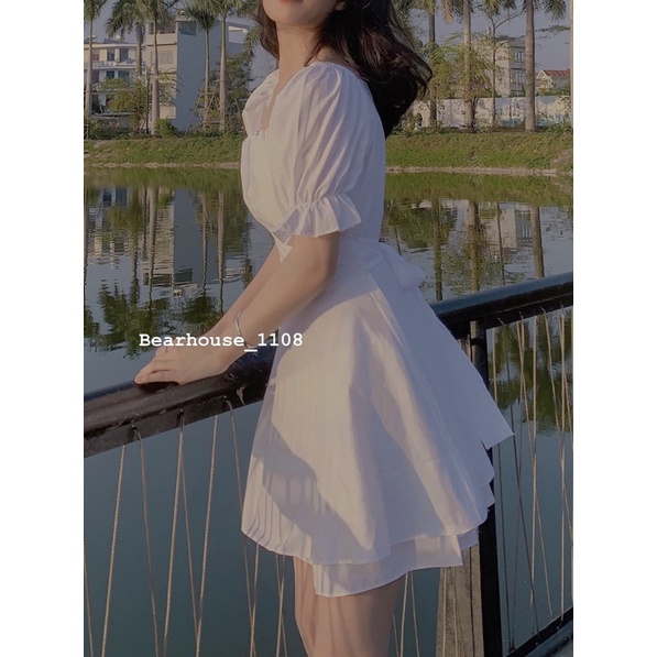 ❌ ĐẦM VÁY TRẮNG DÁNG NGẮN CÓ QUẦN TRONG * NINA *