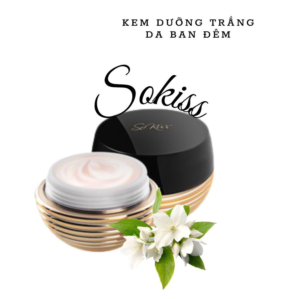 Kem dưỡng da SOKISS Ngọc trai & thảo mộc trắng da ban đêm UV35+++