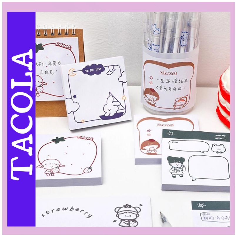 Giấy Ghi Chú Dạng Dán Đơn Giản Cho Học Sinh N02