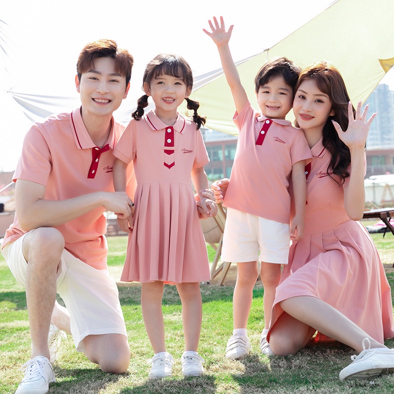 Áo polo Màu Hồng Thời Trang Dành Cho Cả Gia Đình