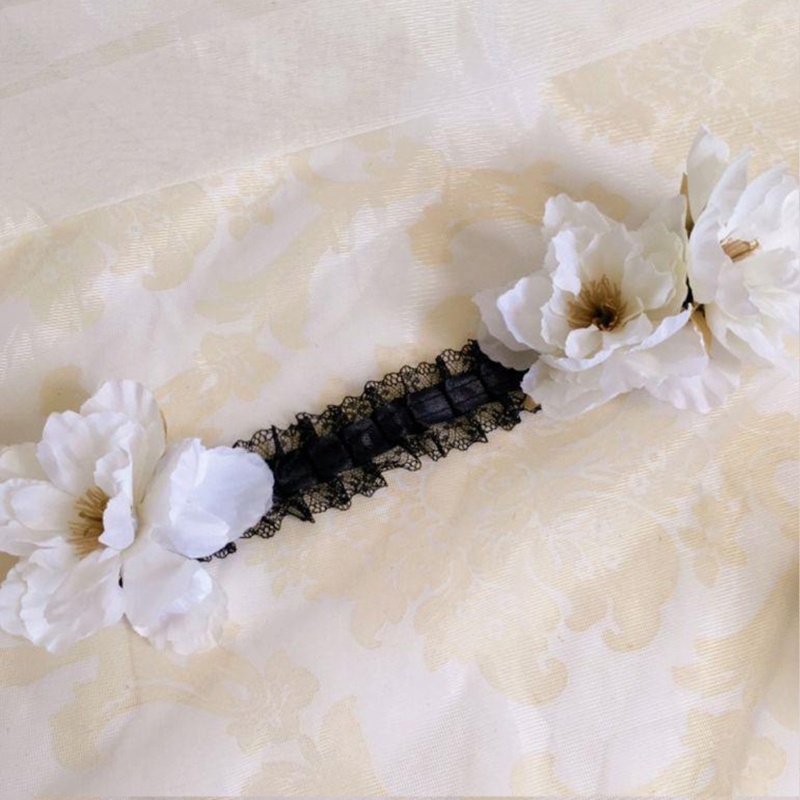 Băng Đô Cài Tóc Phối Ren Hoa Phong Cách Lolita