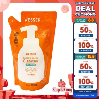 Nước rửa bình sữa Wesser 500ml dạng bịch