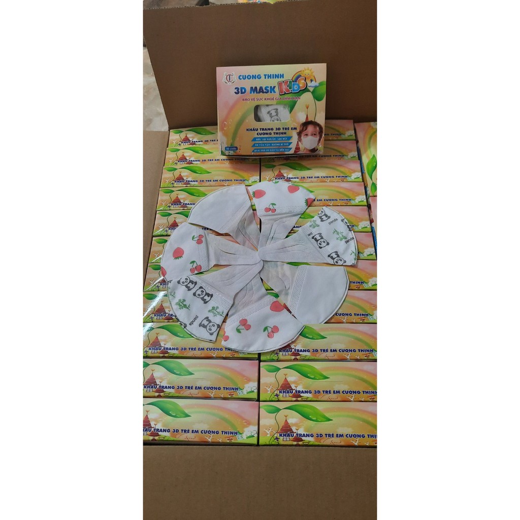 [CHO BÉ 3-10 TUỔI ] Khẩu Trang 3D Kids Trẻ Em Mask Cường Thịnh Họa Tiết Y Tế Xuân Lai Công Nghệ Nhật Bản Hộp 50C Bền | BigBuy360 - bigbuy360.vn