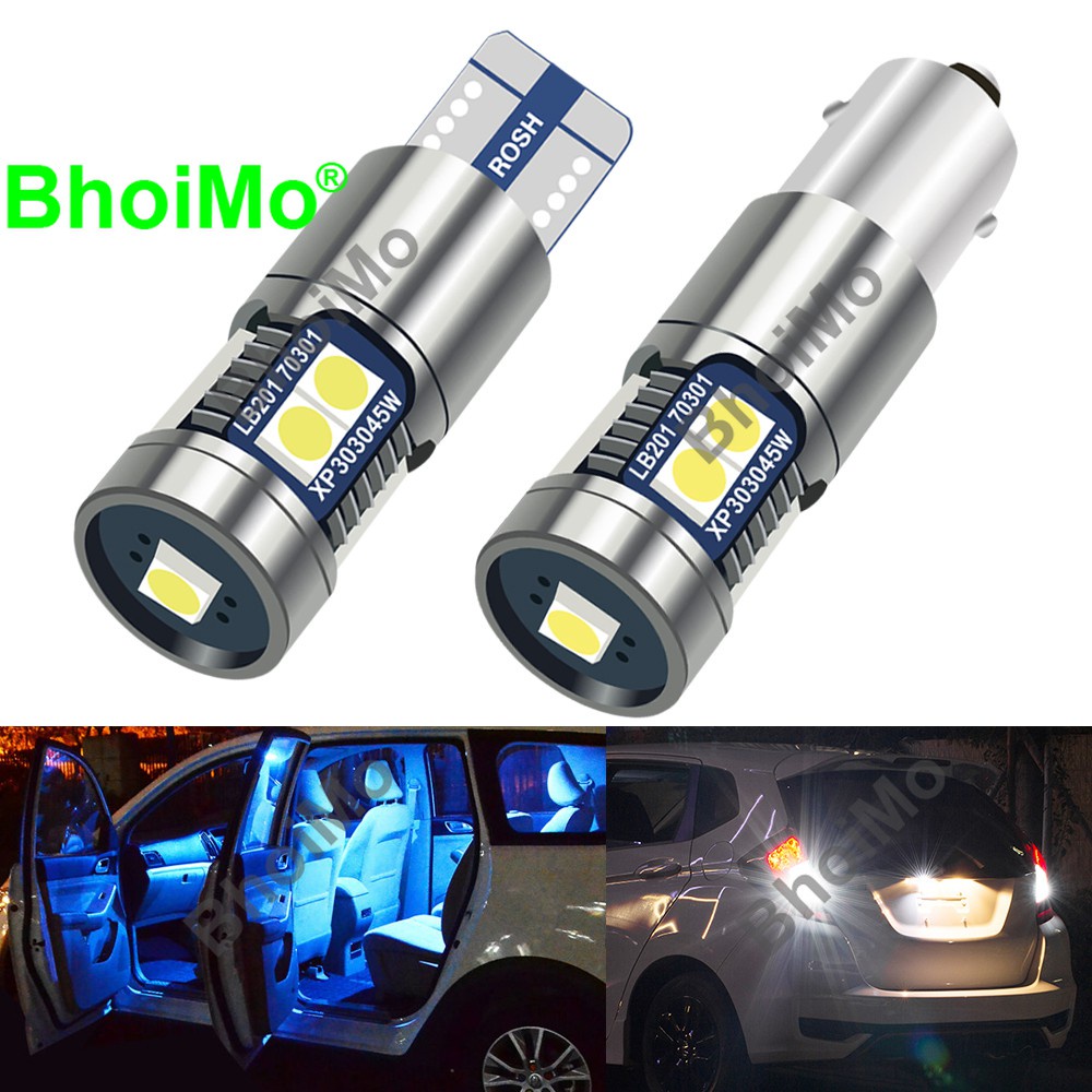 Bóng Đèn Led T10 Bay9S Bax9S Ba9S T4W H6W H21W 9smd 3030 W5W 194 6000k Cho Xe Hơi