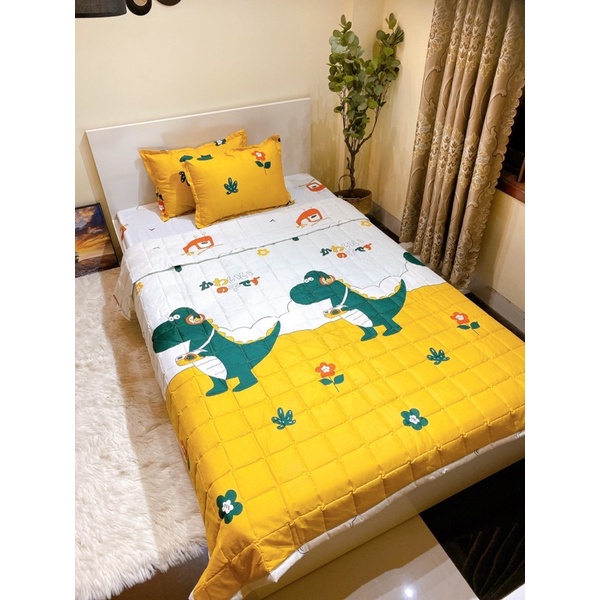 Bộ chăn hè ga gối cotton poly dễ thương mềm mại thoải mái có nhiều kích cỡ