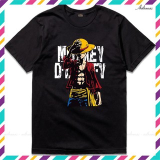 (SALE) Áo thun One Piece màu đen in hình Luffy - Mẫu mới Cotton Thái M2331