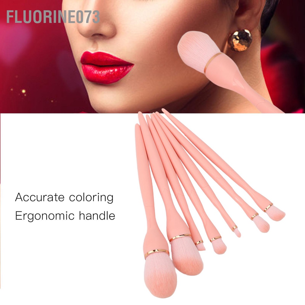 Fluorine073 7 cái Bộ Cọ Trang Điểm Mềm Tổng Hợp Sợi Nền Phấn Mắt Lỏng Bột Mỹ Phẩm Dụng Cụ
