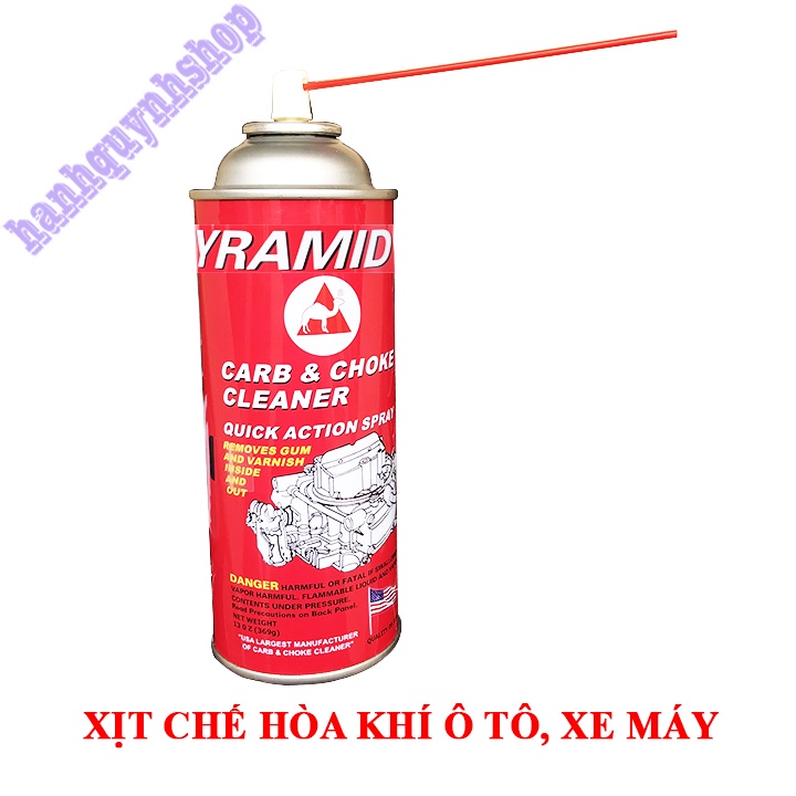 Xịt chế hòa khí ô tô, xe máy Dyramid 450ml