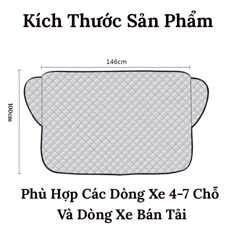 Bạt Che Nắng Kính Lái Ô Tô, Tấm Che Nắng Ô Tô 3 Lớp Tráng Bạc - Chống Nóng Cách Nhiệt