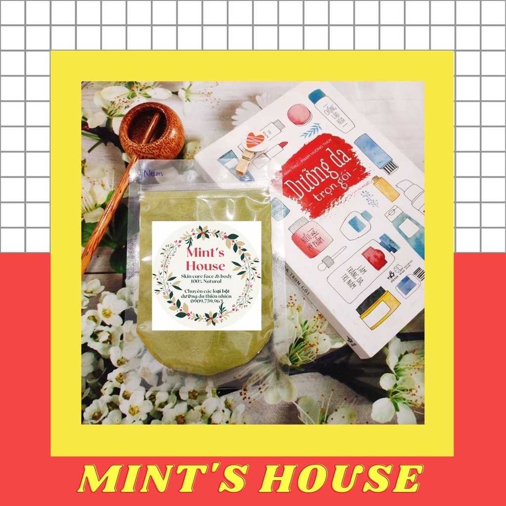 Bột Mặt Nạ Trà Xanh Dành Cho Da Mụn Handmade