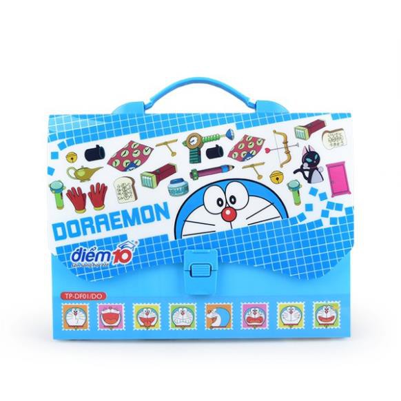 Cặp học thêm Điểm 10 Doraemon TP-DF01/DO màu ngẫu nhiên