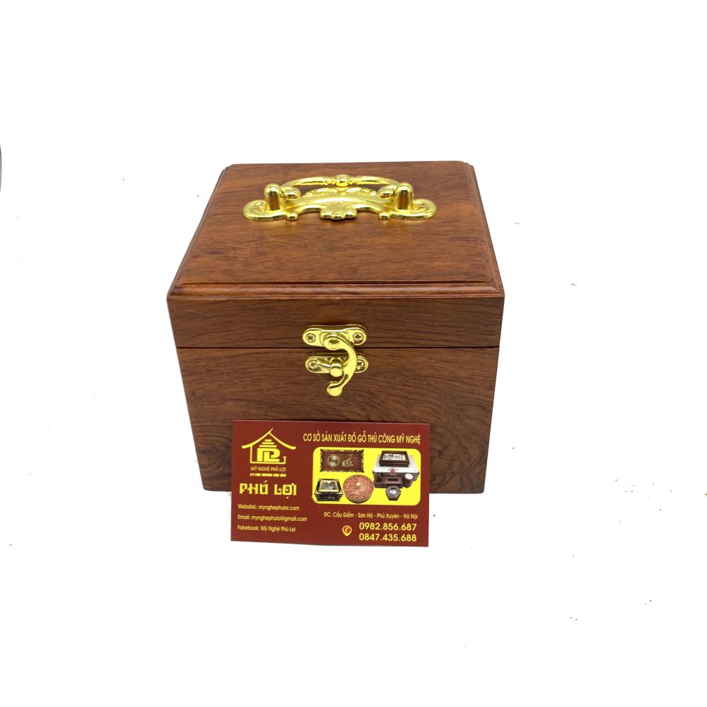 Hộp đựng dấu công ty có tay sách cho 2 dấu