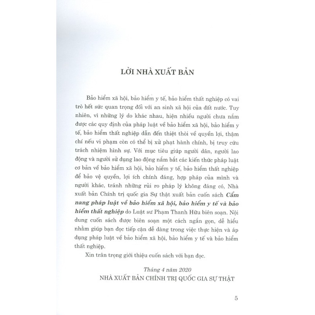 Sách - Cẩm Nang Pháp Luật Về Bảo Hiểm Xã Hội, Bảo Hiểm Y Tế Và Bảo Hiểm Thất Nghiệp | BigBuy360 - bigbuy360.vn