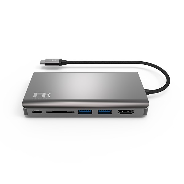 Bộ chia cổng USB Portable 8 in 1 USB-C Hub Feeltek - Hàng Chính Hãng