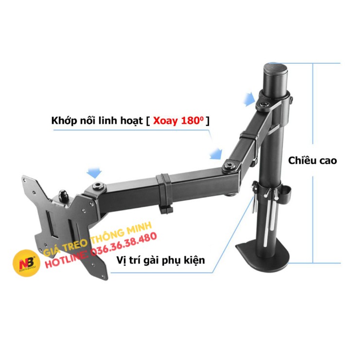 Giá Treo Màn Hình 17 - 27 Inch - Monitor Arm Đa Năng Gắn Bàn - Model: M051