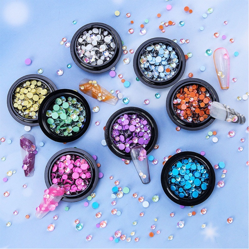 Set 120 Phụ Kiện Kính Trang Trí Móng Tay Nghệ Thuật DIY