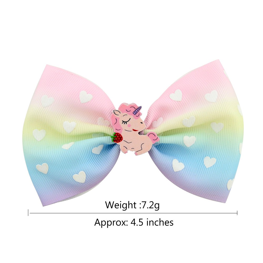 Kẹp tóc nơ KIDSBOWS 929 hình kỳ lân/nàng tiên cá dễ thương cho bé gái