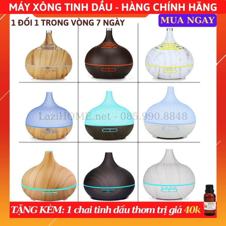 Máy xông tinh dầu [HÀNG CHÍNH HÃNG], máy phun sương trụ điêu khắc - Bảo hành 12 tháng 1 đổi 1