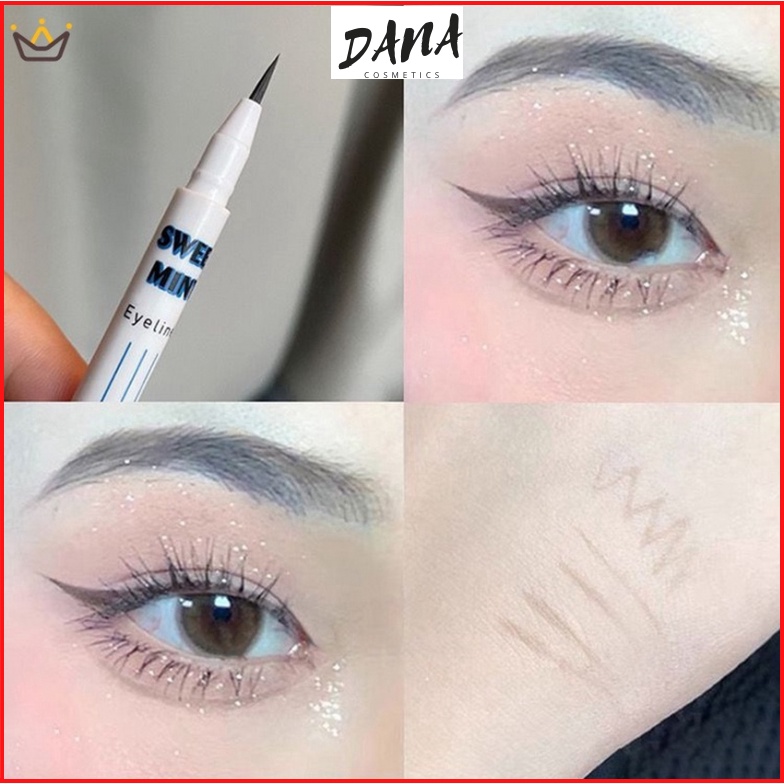 Bút Kẻ Bọng Mắt Cười Và Nếp Mí Sweet Mint Vỏ Màu Trắng + Xanh Dương Dana
