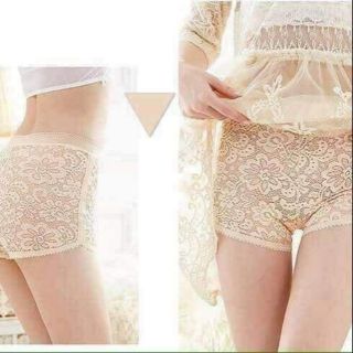 Quần lót đùi mặc váy cotton pha ren họt tiết hoa cúc