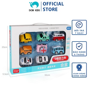 Ô tô đồ chơi cho bé , bộ 8 xe ô tô đồ chơi bằng sắt mini dobi kids