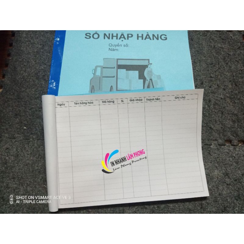 Sổ nhập hàng, sổ nhập kho, sổ quản lý nhập hàng A4, A5