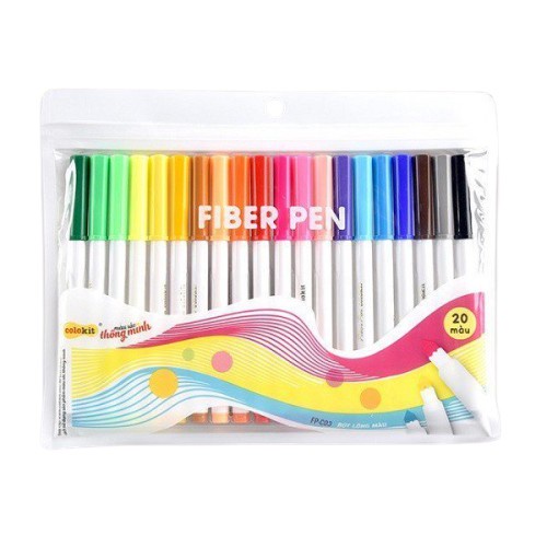 Bút lông màu Thiên Long Fiber Pen Colokit Hộp 20 cây FP-C03