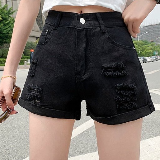 Quần Short Denim Ống Rộng Thời Trang Mùa Hè Hàn Quốc Dành Cho Nữ