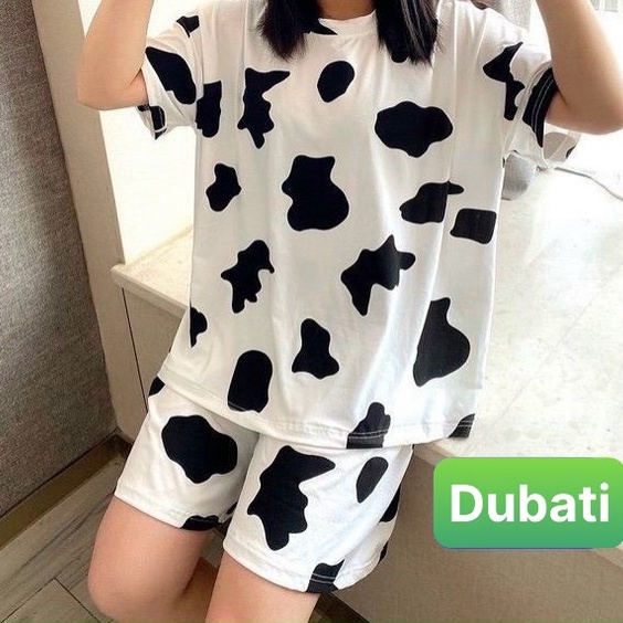 SET ĐỒ BỘ NAM NỮ BÒ SỮA, ĐỒ BỘ MẶC NHÀ, ĐỒ BỘ ĐI CHƠI PHONG CÁCH HÀN - DUBATI FASHION