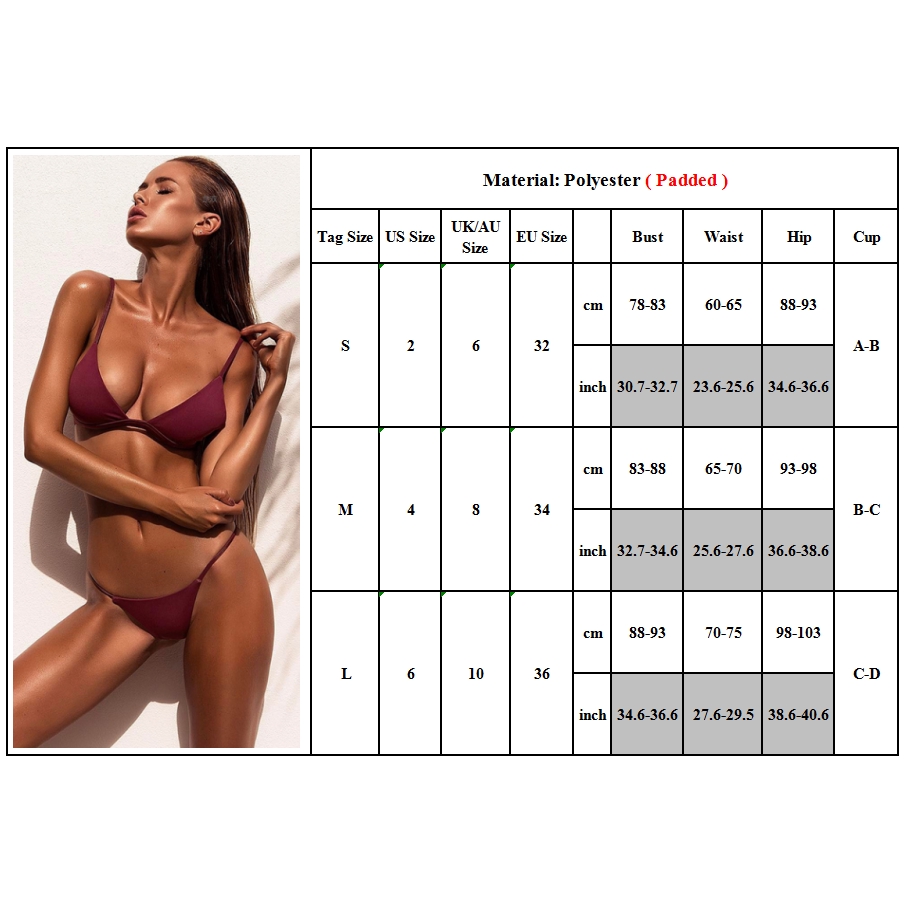 [Mã FAGREEN245 giảm 10% tối đa 30K đơn 99K] Bộ bikini thiết kế nâng ngực phong cách Brazil cho nữ | BigBuy360 - bigbuy360.vn