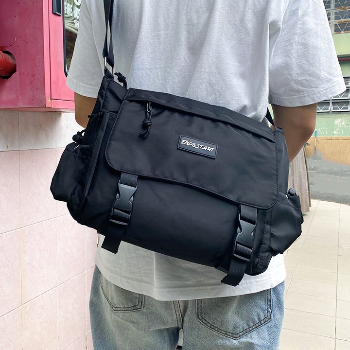 Túi Đeo Chéo Thời Trang Nam Nữ Unisex Chất Liệu Da Polyeste Phủ Da PU Cam Kết Hàng Y Như Hình Cao Cấp