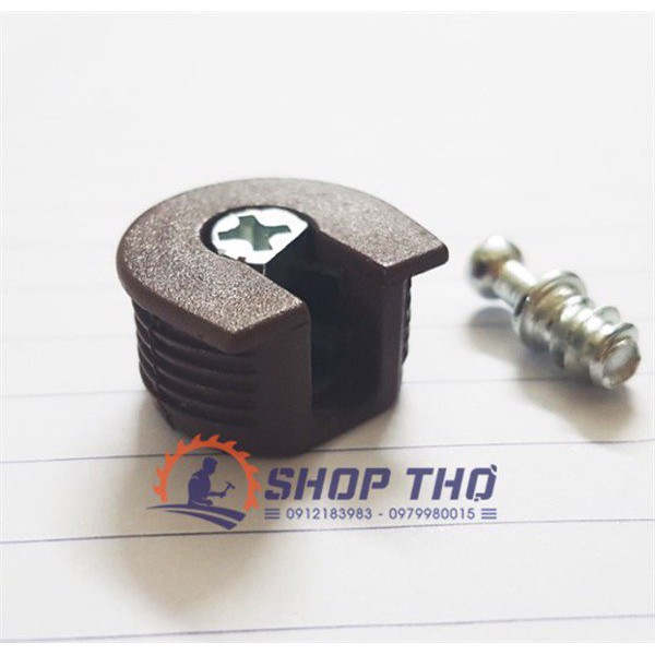 Bộ ốc liên kết cam loại ngắn lắp tủ gỗ (100 bộ )