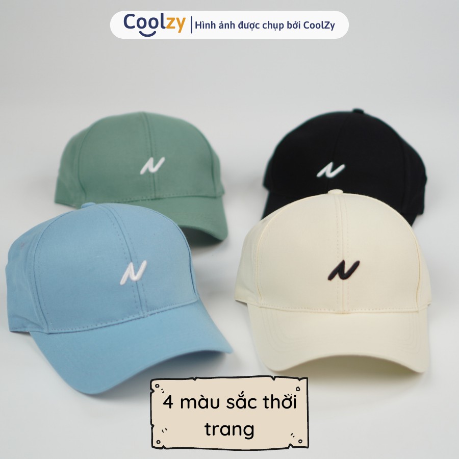 Mũ lưỡi trai ❤️ Nón kết thêu hình chữ N chất kaki cao cấp form unisex nam nữ N23