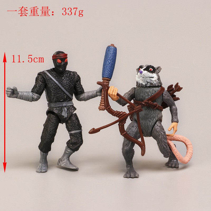 Combo 6 mô hình nhân vật Ninja Rùa cao 12cm tặng kèm cá vàng vui nhộn